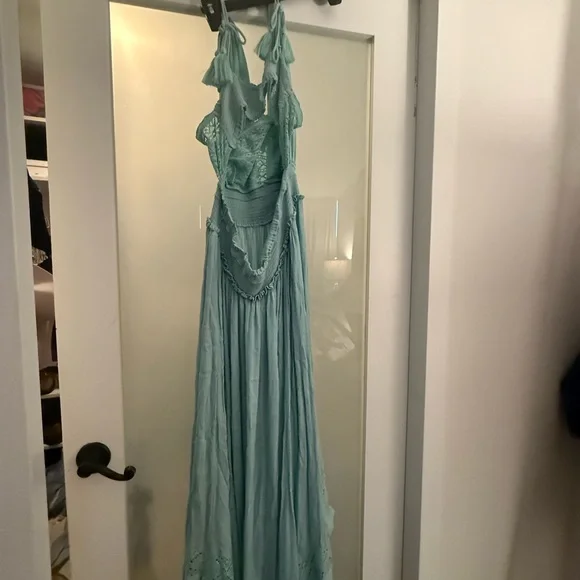 Free People Blue/Green Maxi Dress NWT - Picture 4 of 4